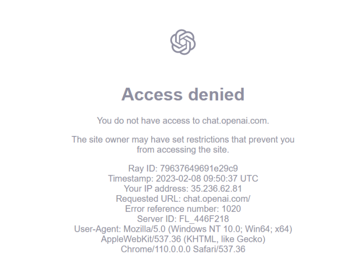 chatgpt access denied怎麼解決？access denied chatgpt原因