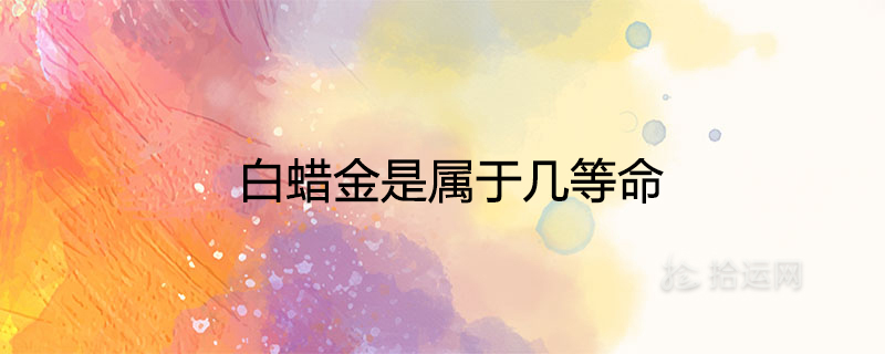 白蜡金是属于几等命